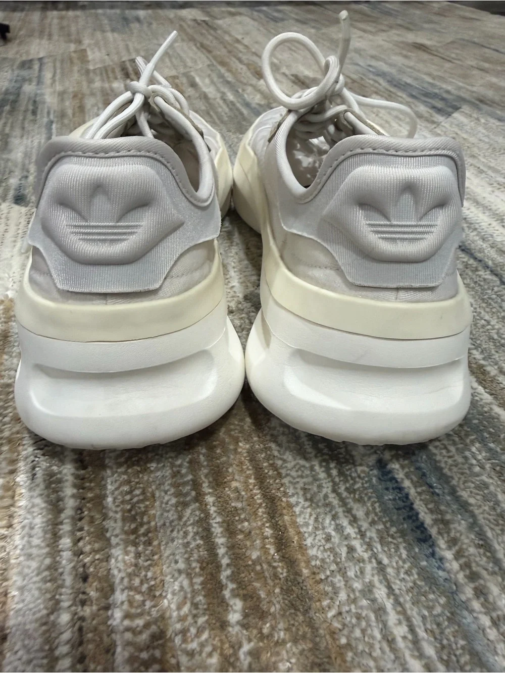 adidas Men's Low-Top Lace-Up Sneakers in White and Light Gray